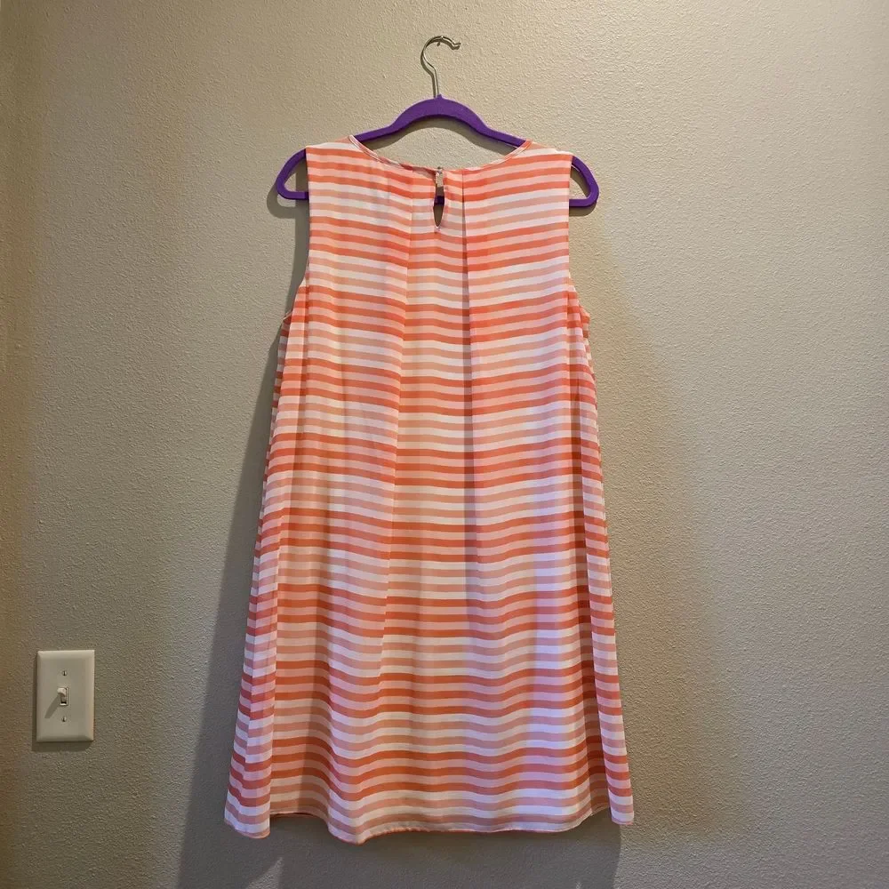 Calvin Klein Dress in Pink and White Stripes Sz 12 - Picture 3 of 3